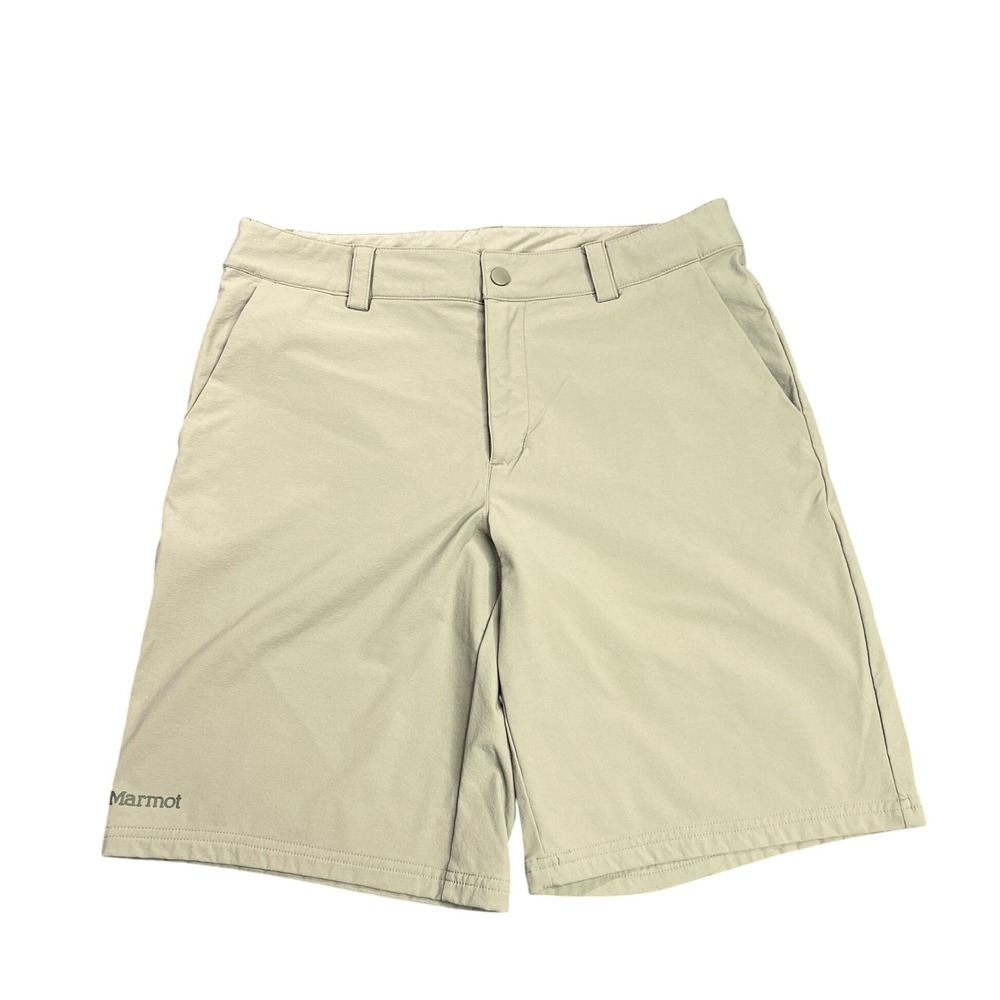 Marmot Men's 32 Hiking Shorts Tan Khaki Stretch Nylon Outdoor Lightweight M14157